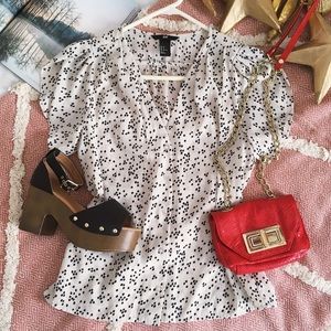 • H&M Flouncy Polka-Dot Blouse •